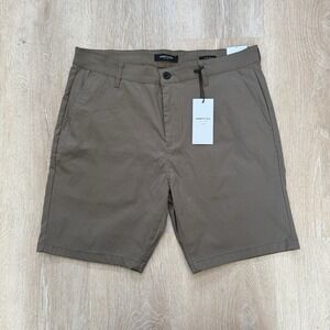 Kenneth Cole Tech Shorts Lightweight Stretch Wicking‎ Slim Fit Brown Chocolate